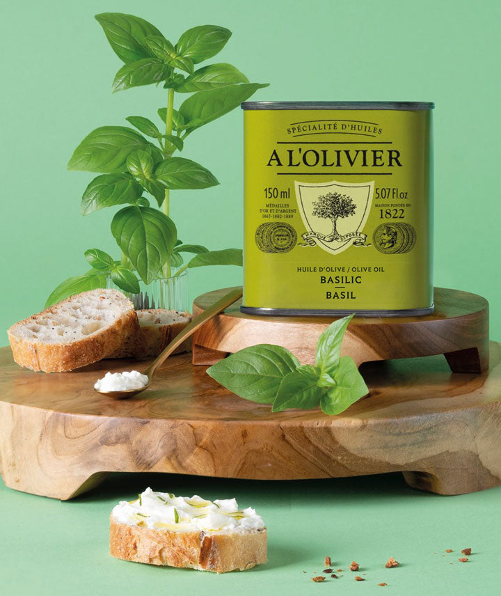 Huile d'olive basilic