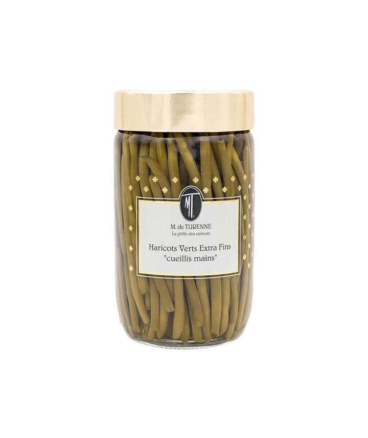 Haricots verts extra fins rangés main