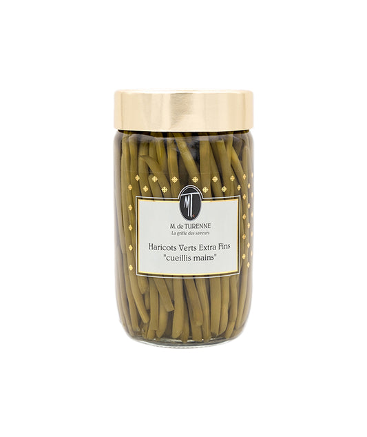 Haricots verts extra fins rangés main