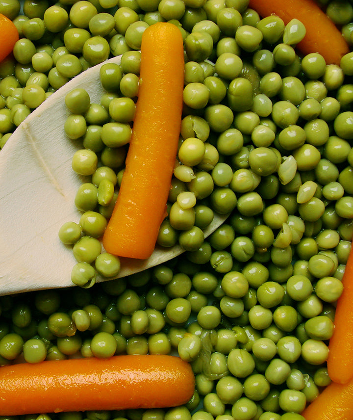 Pois extra fins et jeunes carottes
