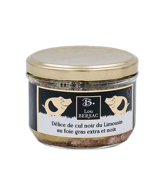Délice de Cul Noir du Limousin au foie gras et noix
