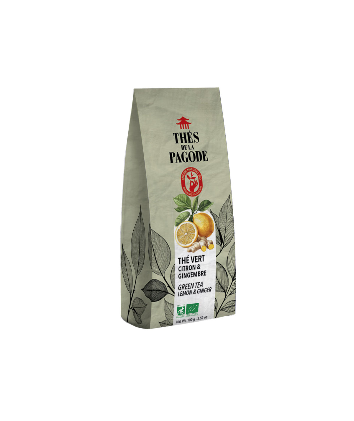 Thé vert citron et gingembre bio - Pochette vrac