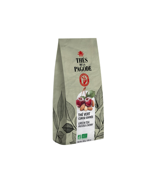 Thé vert cerise givrée bio - Pochette vrac