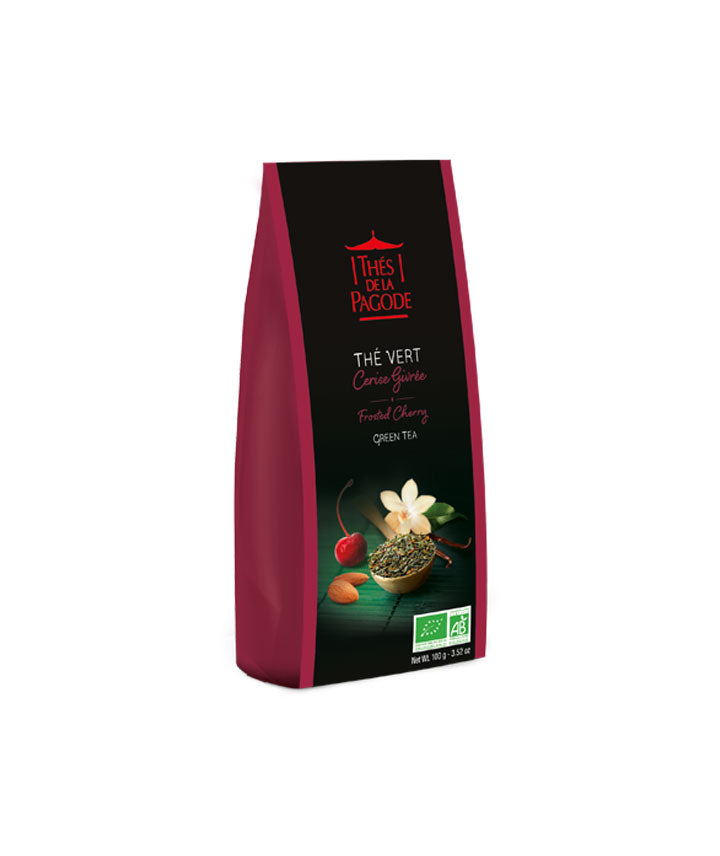 Thé vert cerise givrée bio - Pochette vrac