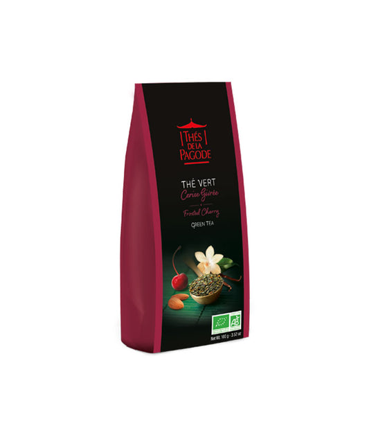 Thé vert cerise givrée bio - Pochette vrac