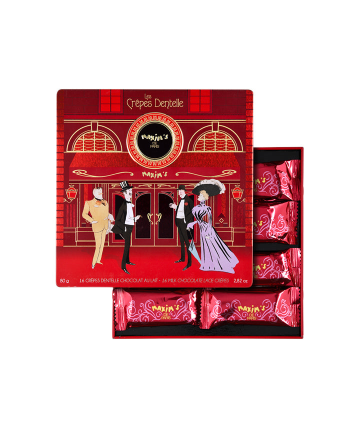 Coffret 16 crêpes dentelle chocolat lait