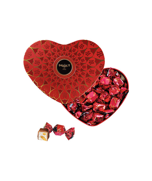 Coeur métal - Chocolat au lait et nougat