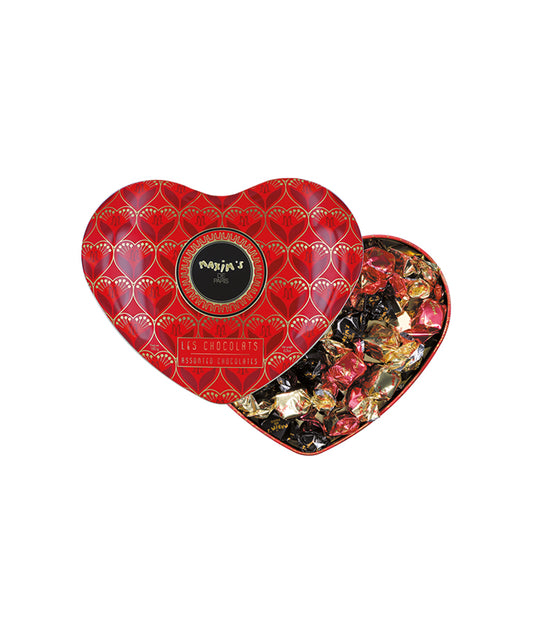 Grand coeur métal - 3 chocolats