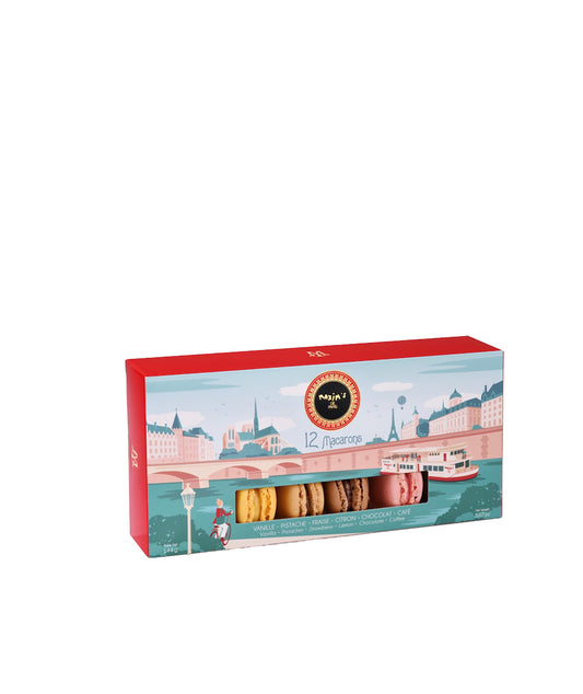 Étui 12 macarons assortis