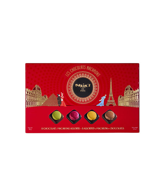 Étui 8 chocolats macarons
