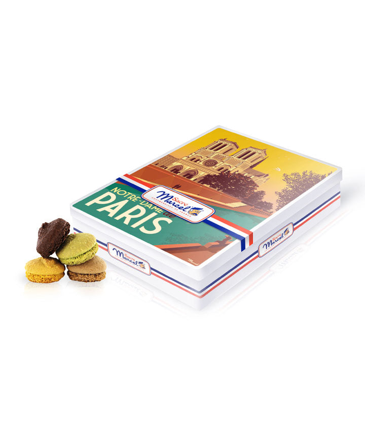 Boîte métal “Notre Dame de Paris”  - 40 biscuits macarons