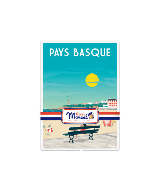 Boîte métal “Pays Basque” - 16 biscuits noisettes vue face aux Galeries Lafayette Le Gourmet