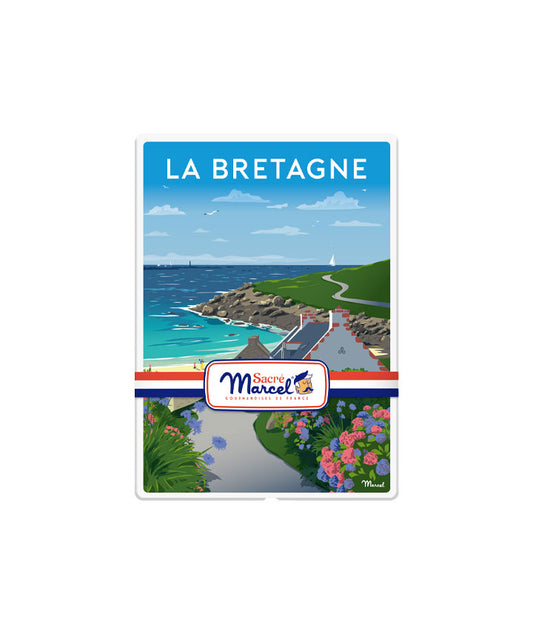 Boîte métal “Côte Bretonne” - assortiment de 12 Galettes et 4 palets Bretons vue face aux Galeries Lafayette Le Gourmet