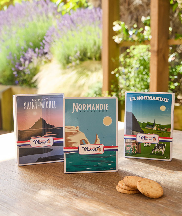 Boîte métal “Falaise de Normandie” - 20 sablés à la pomme