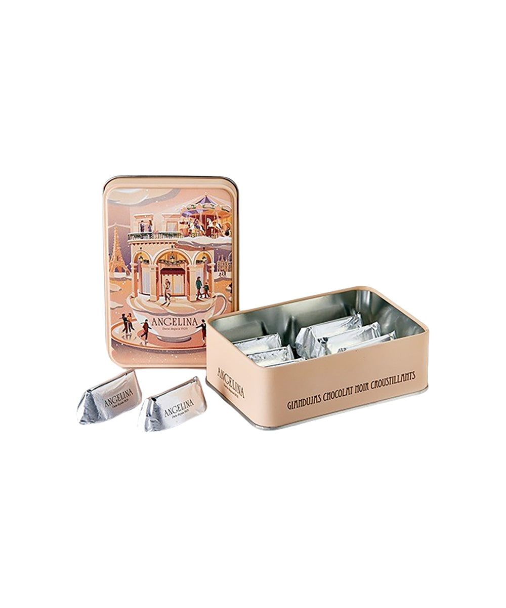 Mini chocolat giandujas noir - Boîte en métal