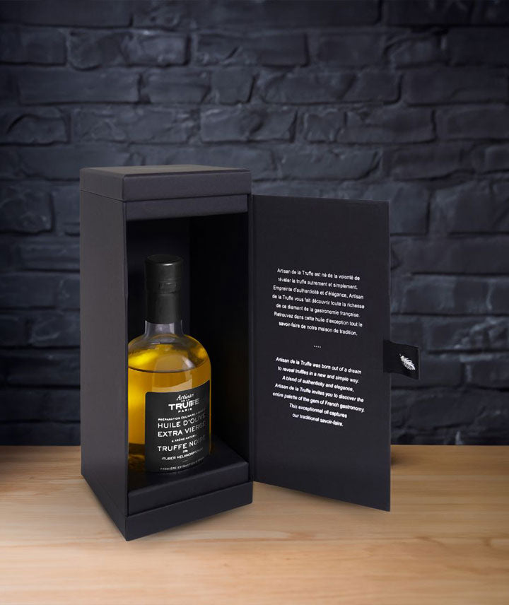 Huile d'olive vierge extra saveur truffe noire - Coffret premium
