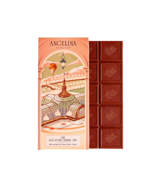 Tablette chocolat au lait caramel fleur de sel bio