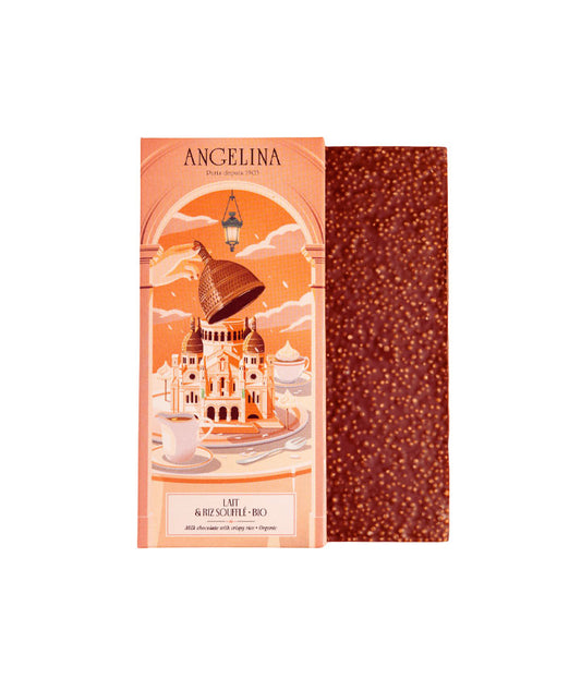 Tablette chocolat au lait riz croustillant bio
