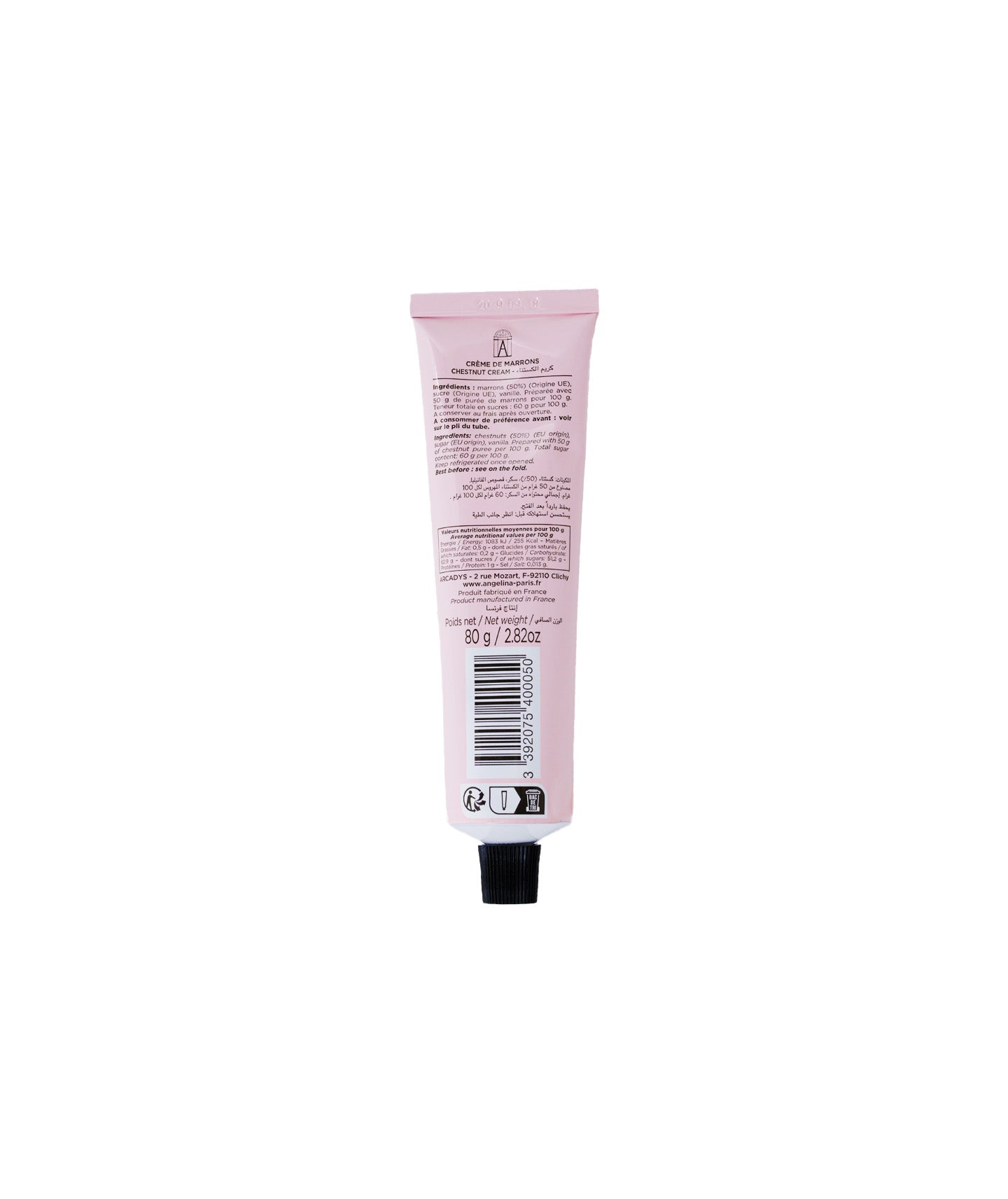 Tube de crème de marrons