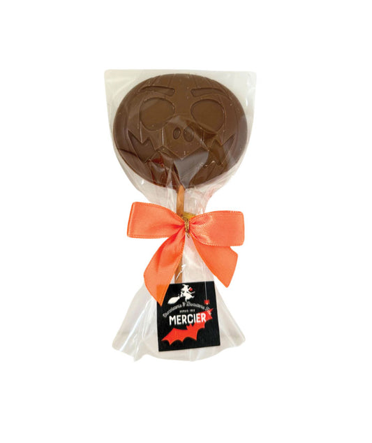 Sucette citrouille au chocolat au lait