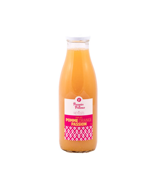 Pur jus pomme, orange et passion