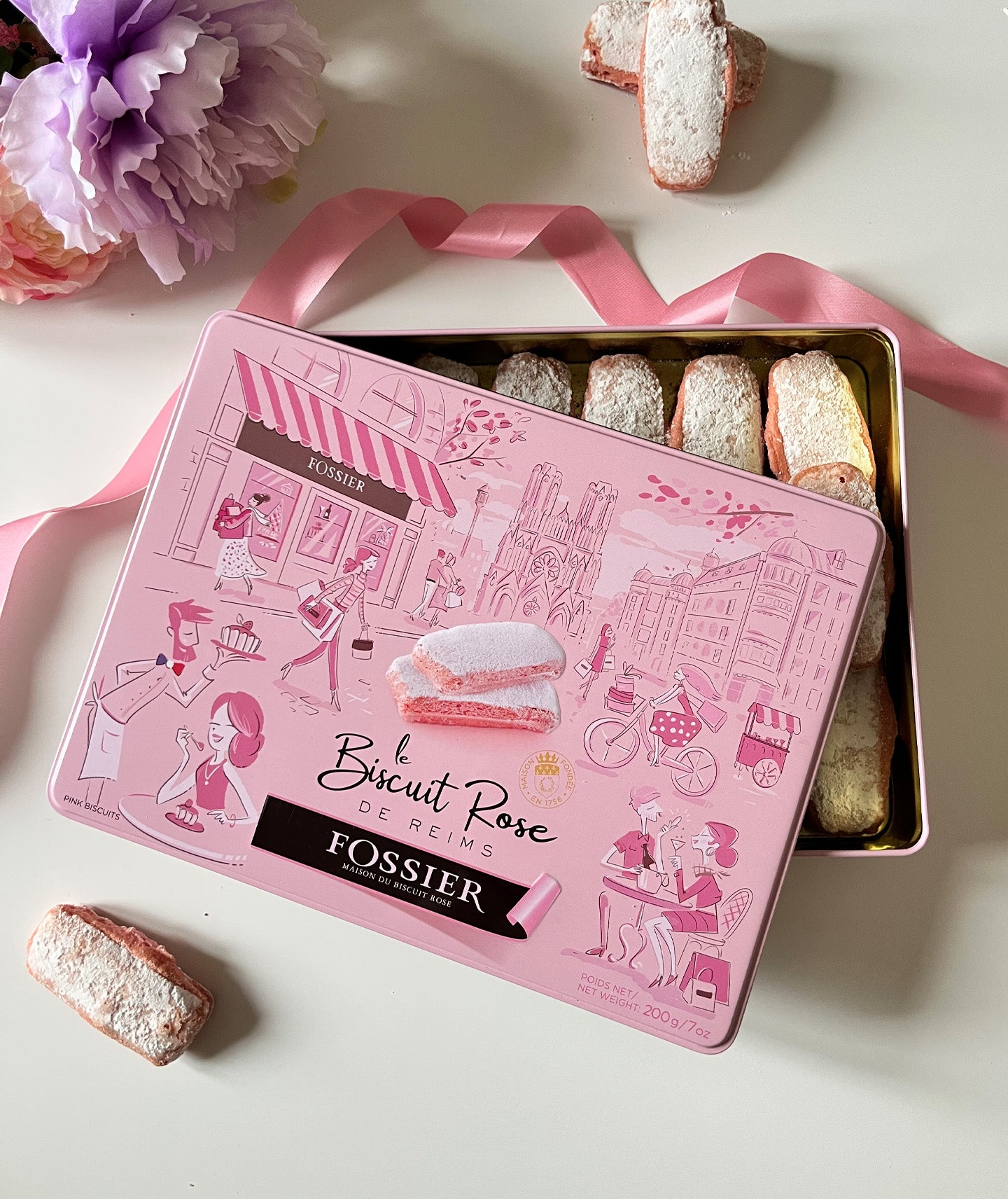 Coffret Art de Vivre - Biscuit rose 200g