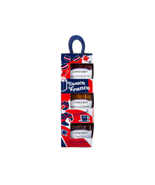 Coffret de 3 confitures (fraise, abricot, figue)