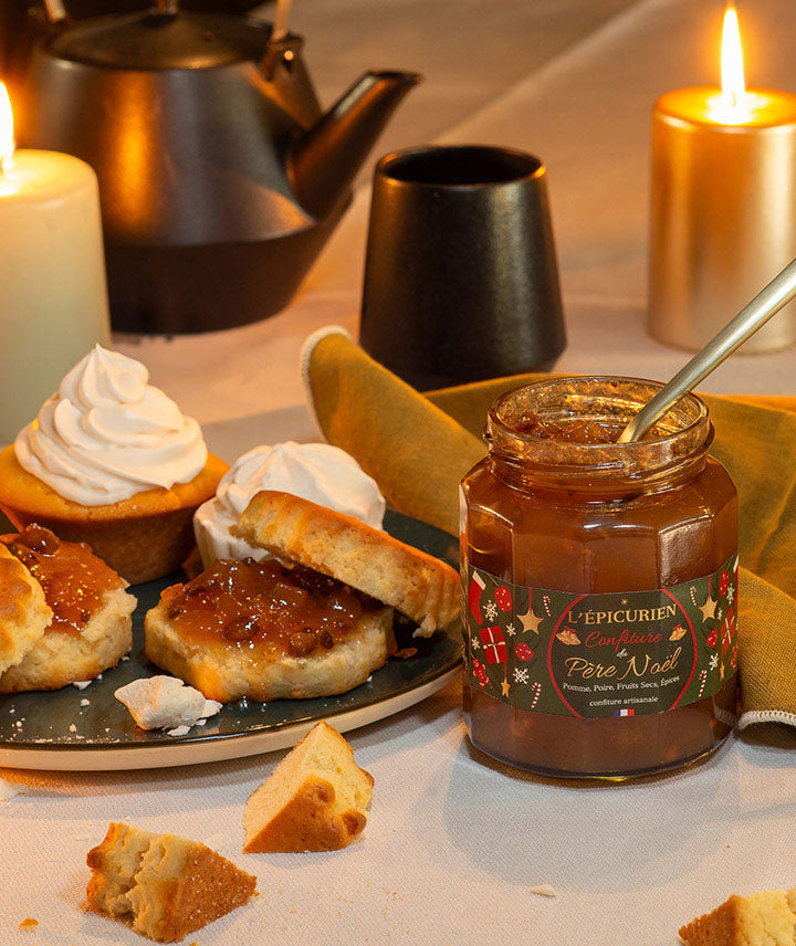Confiture du Père Noël (pomme, poire, fruits secs, épices)