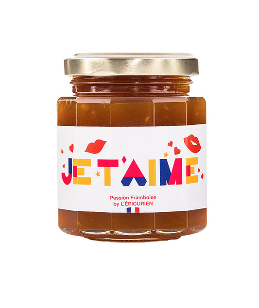 Confiture passion et framboise - Je t'aime