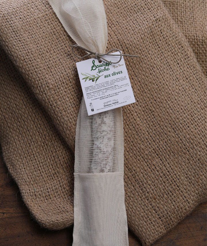 Saucisson baguette aux olives