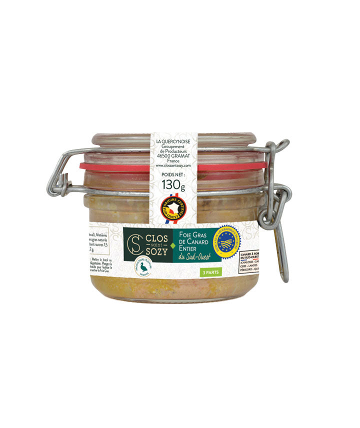 Foie gras de canard entier du sud ouest - Bocal 130g