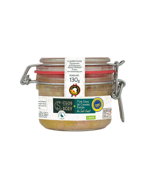 Foie gras de canard entier du sud ouest - Bocal 130g