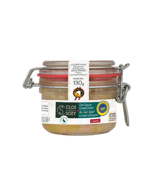 Foie gras canard entier au piment d'Espelette IGP - 130g