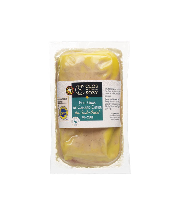 Foie gras de canard mi-cuit entier du sud-ouest - 200g