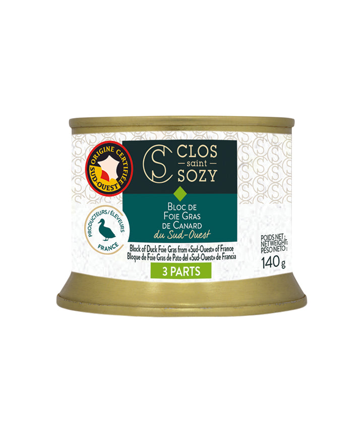 Bloc de foie gras nature du Sud Ouest - 3 parts