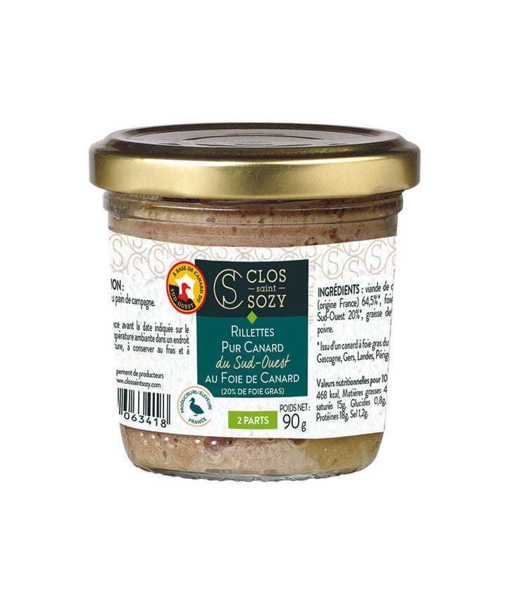 Rillettes au foie de canard du Sud Ouest - 2 parts