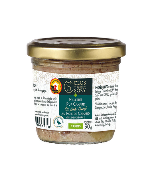 Rillettes au foie de canard du Sud Ouest - 2 parts
