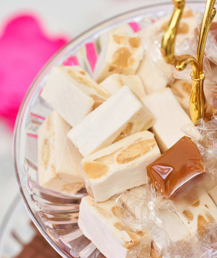 Nougat de Montélimar et nougat aux noisettes