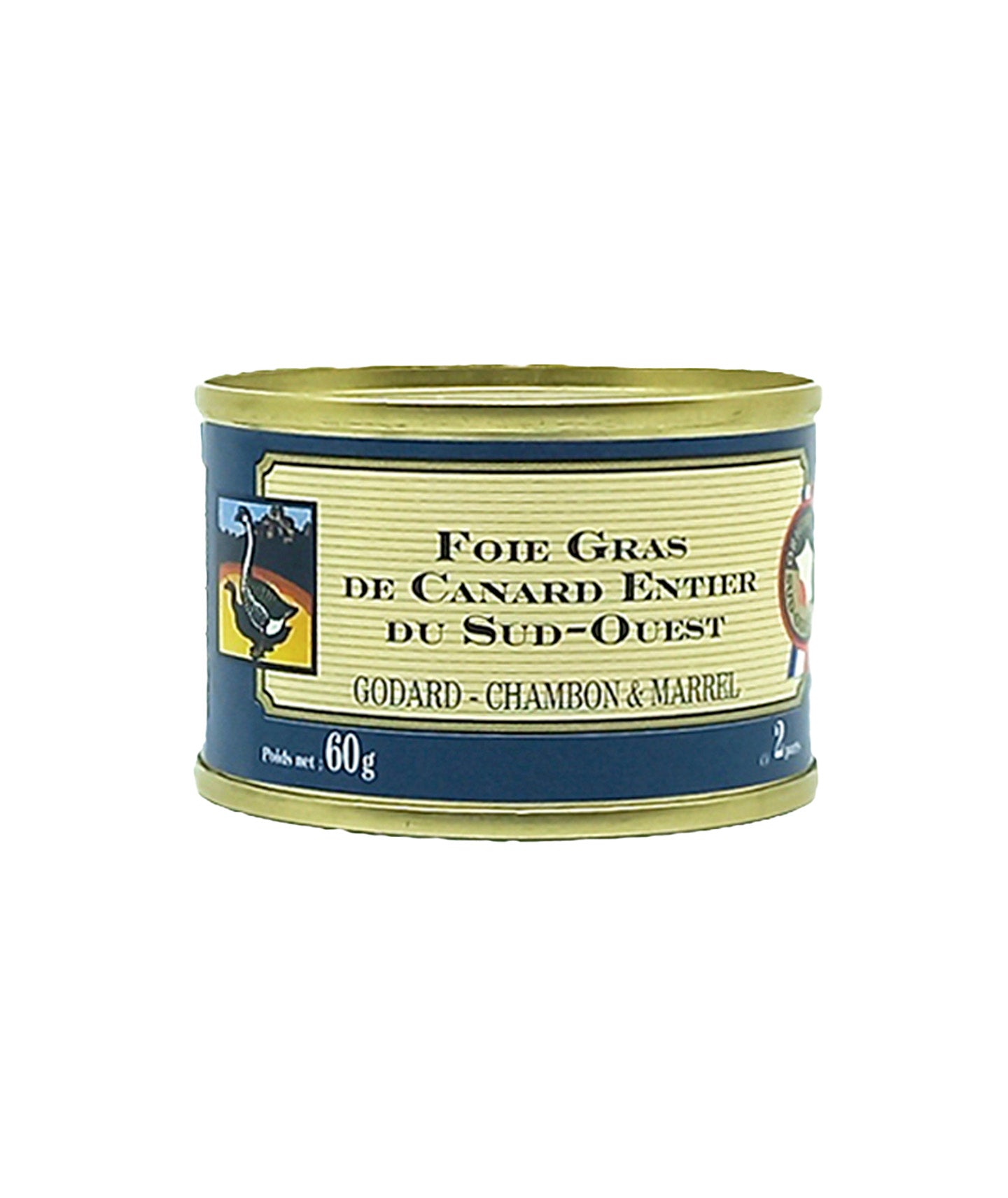 Foie gras de canard entier du Sud-Ouest - Boîte métal 60g