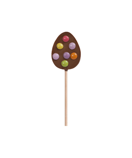Sucette œuf chocolat lait et lentilles