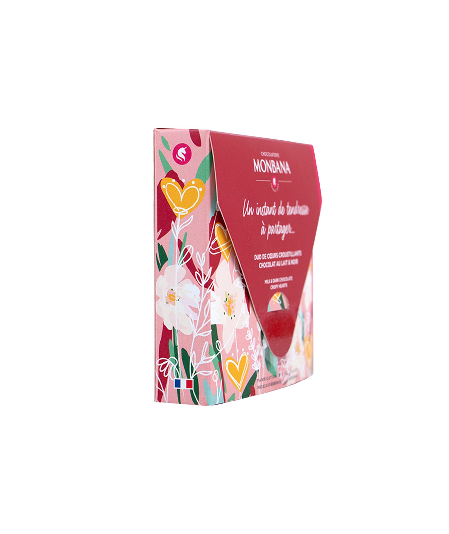Duo cœurs croustillants au chocolat noir et lait