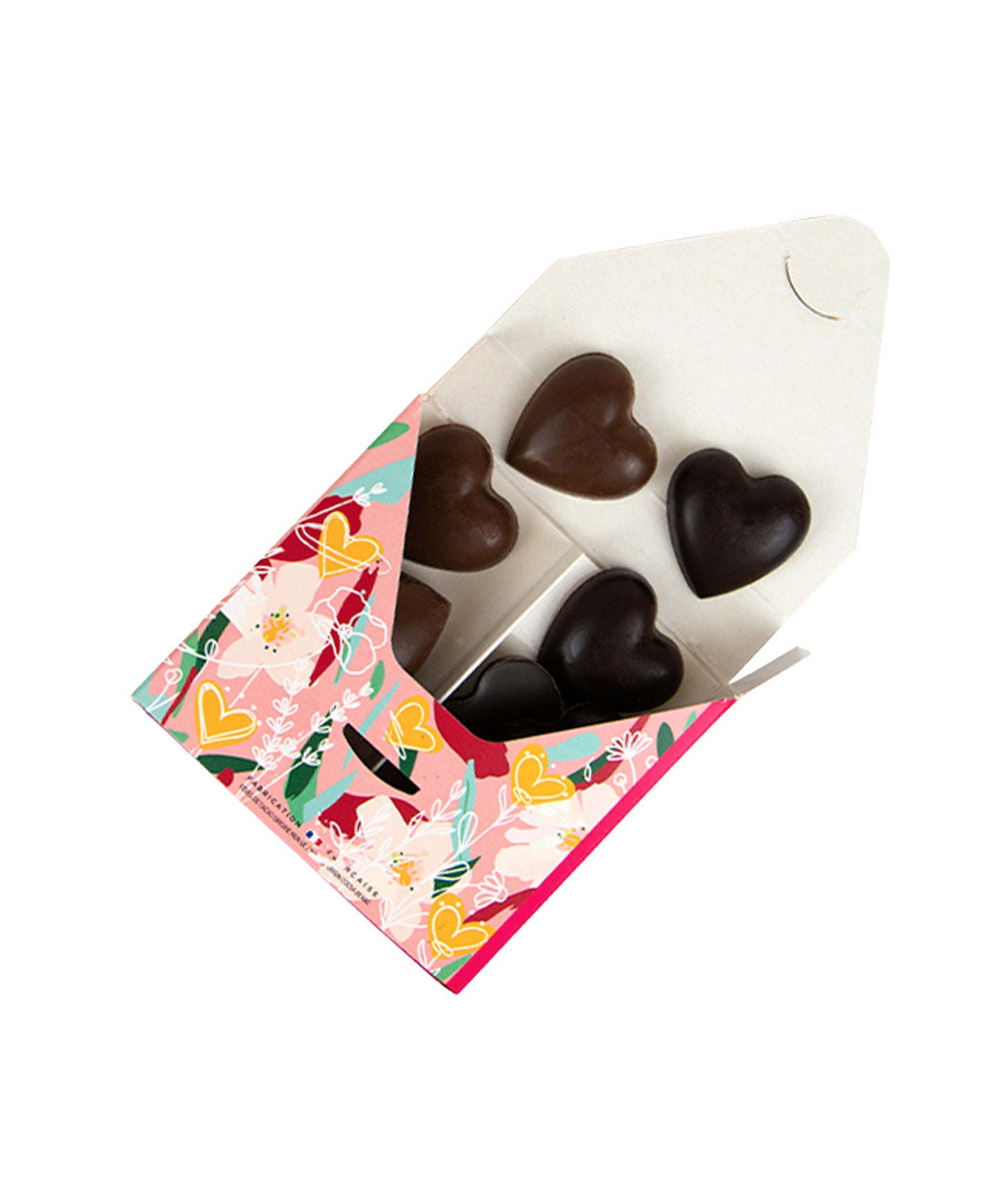 Duo cœurs croustillants au chocolat noir et lait