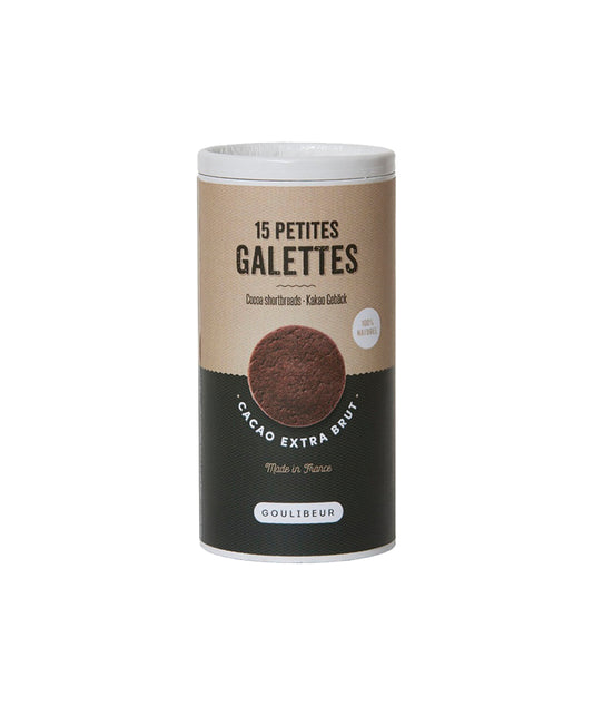 Tube 15 petites galettes cacao