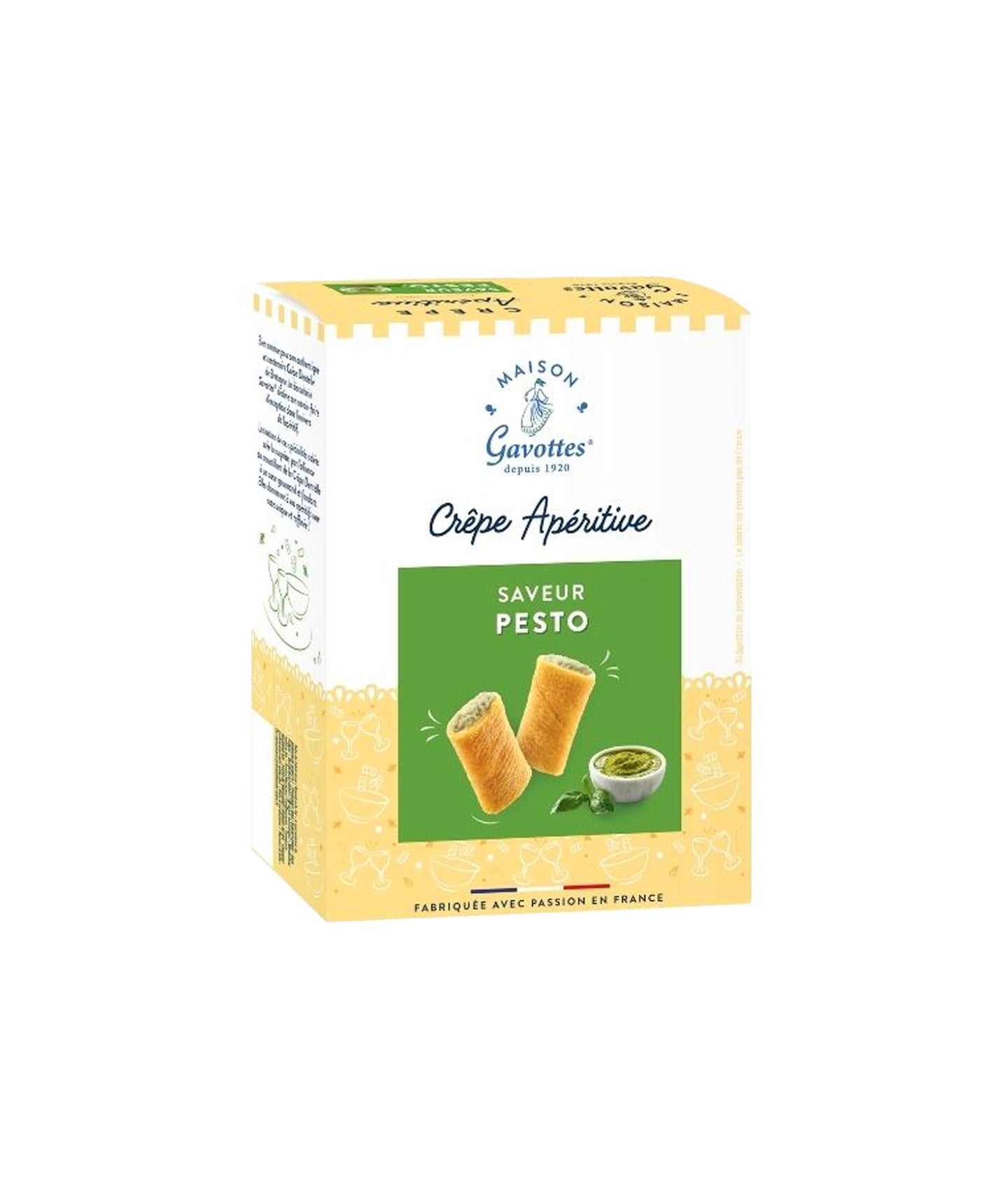 Crêpes dentelle fourrées au pesto