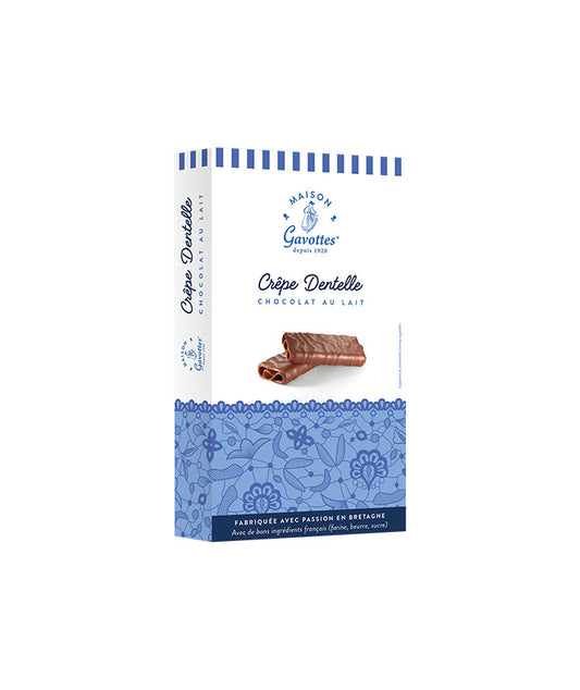 Crêpes dentelle enrobées de chocolat au lait