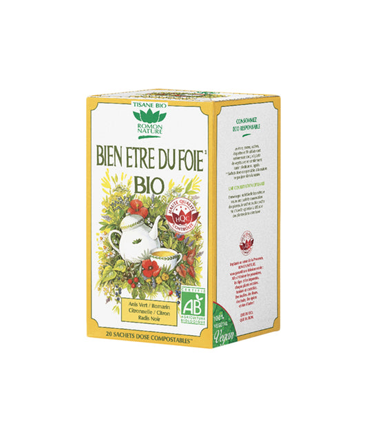 Infusion bien être du foie bio - 20 sachets
