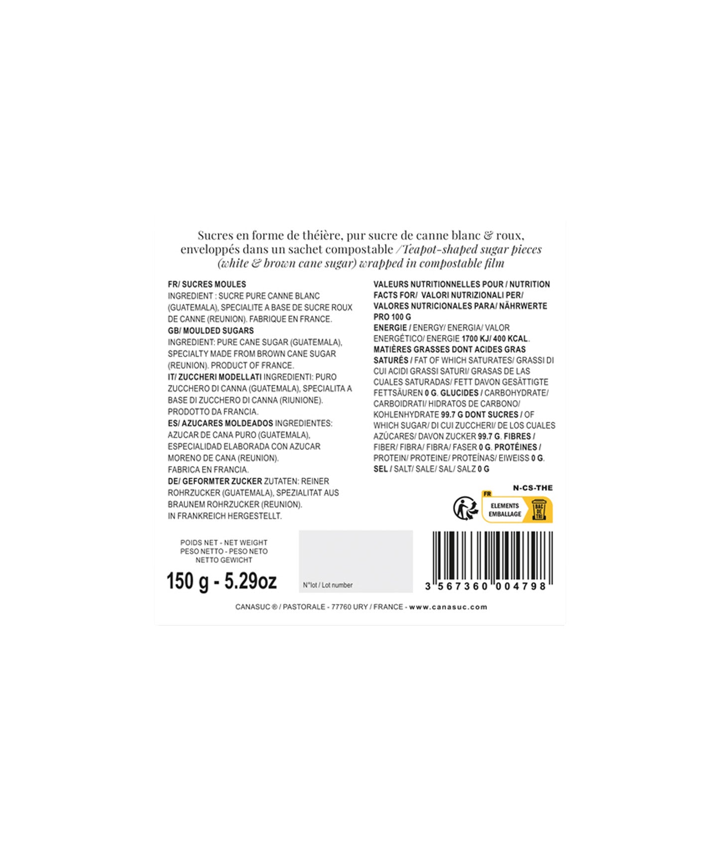Coffret de sucres "A la Bonne Heure" - 150g
