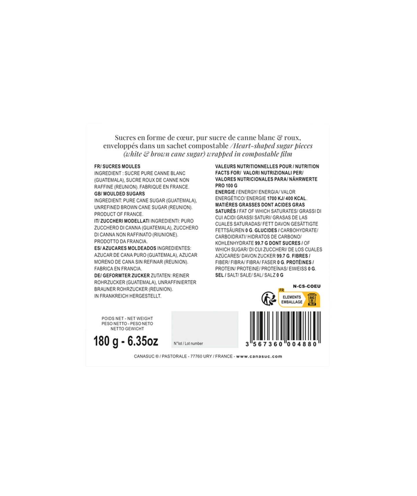 Coffret de Sucres "Cœur à Prendre"