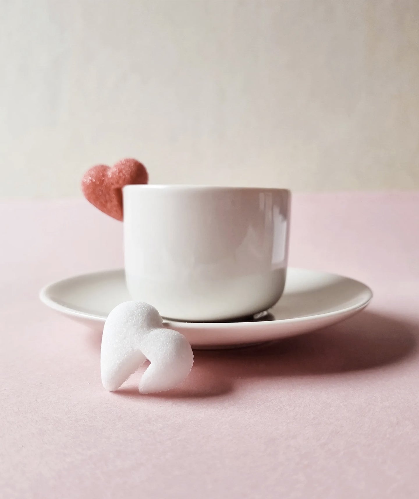 Sucres "Accroche-Cœur" rouge et blanc