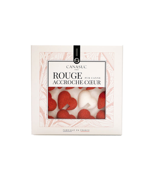 Sucres "Accroche-Cœur" rouge et blanc